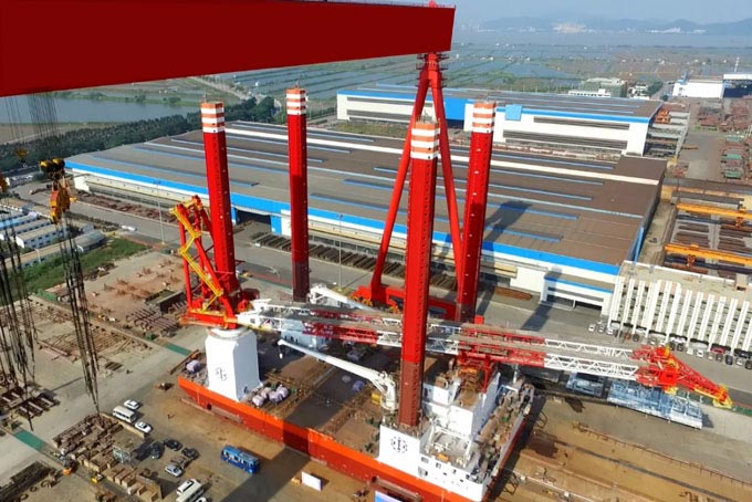 “精銦1號(hào)”（KOE-01）自升式海上風(fēng)電安裝平臺(tái)成功下水