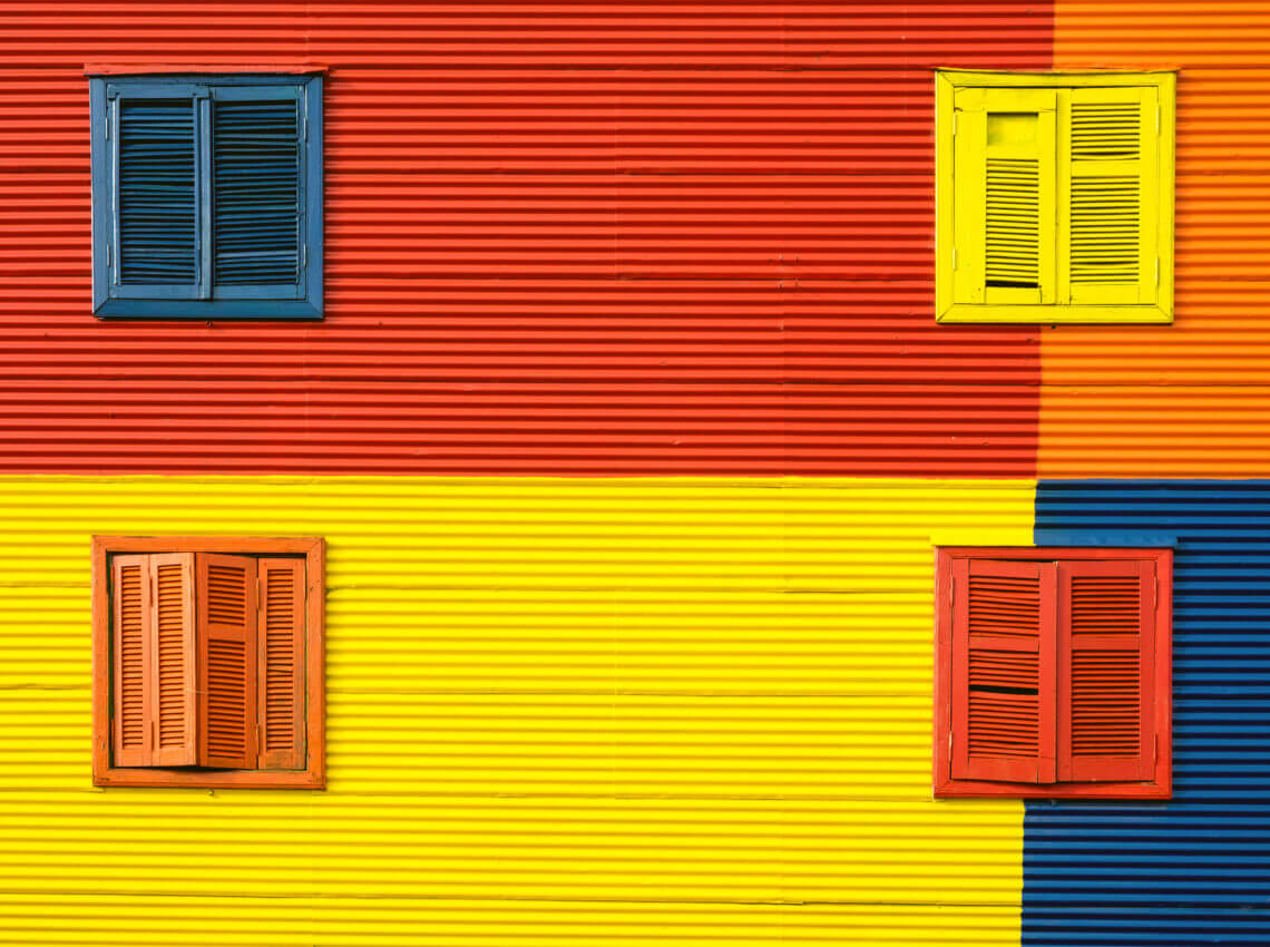 Colorful house facade in La Boca, Buenos Aires